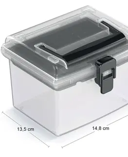 Úložné boxy NABBI NUF1HT plastový úložný box priehľadná / čierna