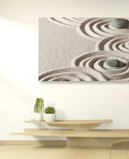 Obrazy Feng Shui Obraz Zen kamene v piesočnatých kruhoch