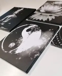 Zostavy obrazov Set obrazov Feng Shui v čiernobielom prevedení