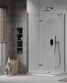 Vane MEXEN/S - Lima sprchovací kút 90x100, transparent, čierna + biela vanička so sifónom 856-090-100-70-00-4010B