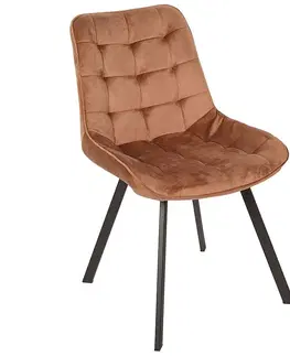 Čalúnené stoličky Stolička Simon hnedá