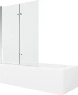 Sprchové dvere MEXEN/S - Vega obdĺžniková vaňa 180 x 80 cm s panelom + vaňová zástena 120 cm, transparent, chróm 550118080X9212020100