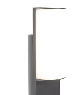 Vonkajsie osvetlenie Moderné stojace vonkajšie svietidlo tmavošedá 70cm vrátane LED - Harry