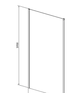 Sprchovacie kúty CERSANIT/S - Sprchovací kút LARGA 80x80 čierny, pravý, číre sklo S932-123/80