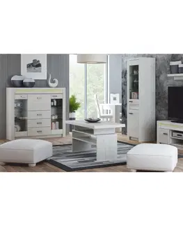 TV stolíky KONDELA Infinity 9 tv stolík jaseň biely
