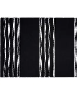 Koberce a koberčeky Koberec čiernobiely bavlnený, 60 x 90 cm