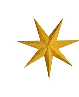 Vianočné svetelné hviezdy STERNTALER Sterntaler zamatová papierová hviezda Ø 75 cm žltá