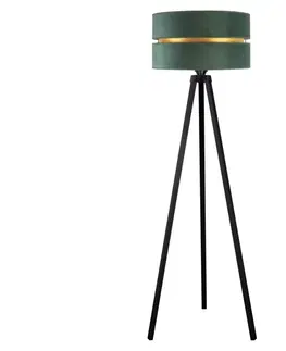 Lampy   - Stojacia lampa DUO 1xE27/60W/230V zelená/wenge 