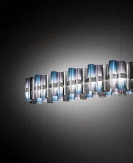 Závesné svietidlá Slamp Závesné svietidlo Slamp LED La Lollo modro-fialové, 140 cm
