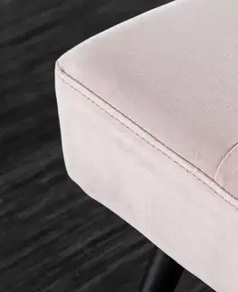 Lavice do jedálne LuxD Dizajnová lavica Bailey 100 cm ružový zamat