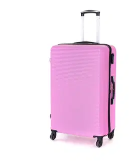 Batohy Pretty UP Cestovný škrupinový kufor ABS03 L, ružová