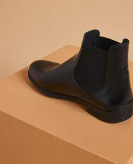 obuv Jazdecká obuv 500 - perká čierna