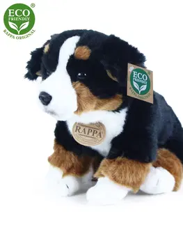 Plyšové hračky RAPPA - Plyšový pes bernský salašnícky sediaci 25 cm ECO-FRIENDLY