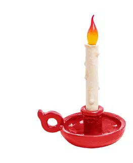 Vnútorné dekoratívne svietidlá SELETTI Stolová LED lampa Grimm Bugia tvar sviečky červená