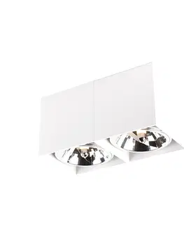Bodove svetla Dizajnové bodové biele obdĺžnikové 2-svetlo - Box