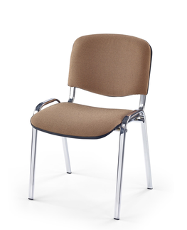 Konferenčné stoličky HALMAR Iso C konferenčná stolička béžová (C4) / chróm