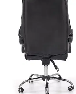 Kancelárske stoličky Kancelárske kreslo s podnožkou ALVIN čierna Halmar