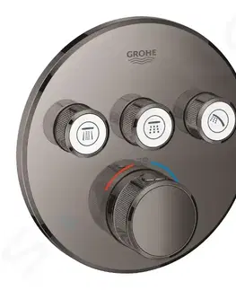 Kúpeľňové batérie GROHE - Grohtherm SmartControl Termostatická sprchová podomietková batéria, 3 ventily, Hard Graphite 29121A00