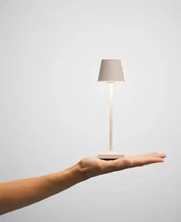 Vonkajšie osvetlenie terasy Sigor Nuindie vrecková LED dobíjacia stolová lampa, béžová