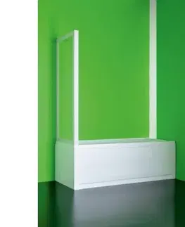 Sprchové dvere HOPA - Vaňová zástena SOPRAVASCA FISSO CC - Farba rámu zásteny - Plast biely, Rozmer A - 75 cm, Smer zatváranie - Univerzálny Ľavé / Pravé, Výplň - Polystyrol 2,2 mm (acrilico) BSSVF75CCP