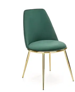 Čalúnené stoličky Stolička K460 Velvet/Chrome T. Zelená