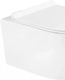 Záchody MEXEN/S - Carmen Závesná WC misa vrátane sedátka s slow-slim, duroplast, biela 30880100