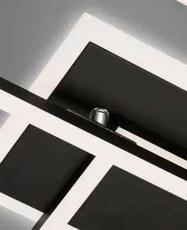 Stropné svietidlá Briloner Stropné LED Frame CCT 2 obdĺžniky remote čierna