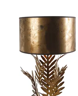Stolove lampy Vintage stolná lampa zlatá s bronzovým tienidlom - Botanica