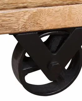 Konferenčné stolíky Konferenčný stolík drevo / kov Dekorhome Mangovníkové drevo