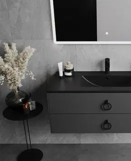 Kúpeľňa MEXEN - Atena zápustné umývadlo 101 x 46 cm, čierny mat 25011070