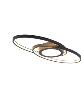 Stropne svietidla Dizajnové stropné svietidlo antracitové vrátane LED 3-stupňového stmievania - Axy