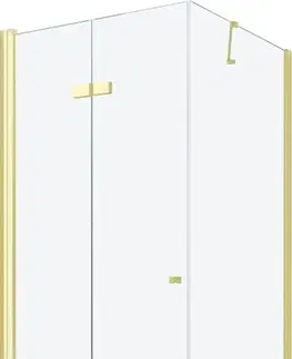 Sprchovacie kúty MEXEN/S - LIMA sprchovací kút 90x100, transparent, zlatá 856-090-100-50-00