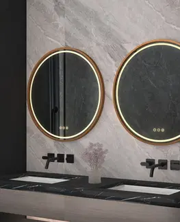 Kúpeľňa REA - Zrkadlo LED 50cm MMJ BRUSH ROSE GOLD HOM-05505