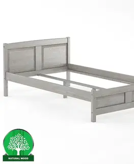Drevené postele Posteľ borovica LK104–120x200 grey
