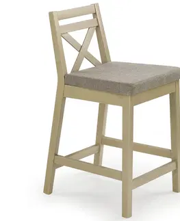 Barové stoličky HALMAR Borys Low barová stolička dub sonoma / hnedá