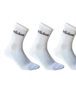bedminton Vysoké tenisové ponožky 3 páry biele