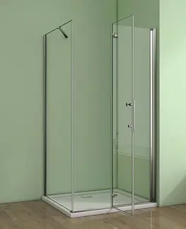 Sprchovacie kúty H K - Štvorcový sprchovací kút MELODY 90x90 cm sa zalamovacím dverami vrátane sprchovej vaničky z liateho mramoru SE-MELODYB89090 / SE- ROCKY9090