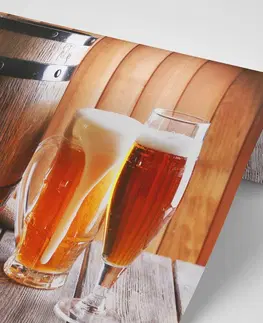Tapety jedlá a nápoje Fototapeta pivo s pivným súdkom