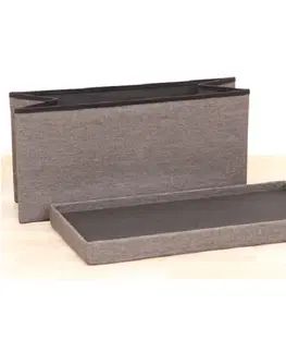 Taburetky KONDELA Orelia skladacia taburetka s úložným priestorom sivá