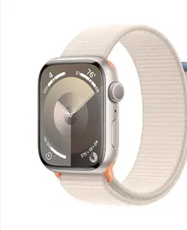 Inteligentné hodinky Apple Watch Series 9 GPS 45mm hviezdna biela , hliníkové puzdro so športovým remienkom hviezdna biela MR983QCA