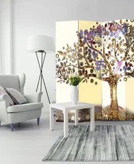 Paravány Paraván Golden Tree Dekorhome 225x172 cm (5-dielny)