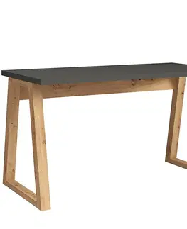 Moderné kancelárske stoly Písací stôl Iga Grafit / Dub Artisan