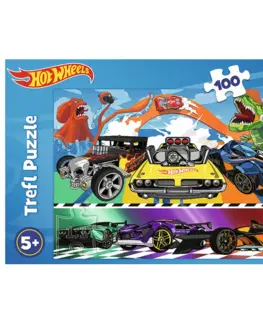 Hračky puzzle TREFL - Puzzle 100 dielikov - Rýchlostné autá / Hot Wheels