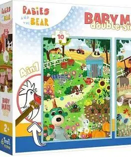 Hračky puzzle TREFL - Puzzle Baby MAXI 2x10 - Deti a Medveď