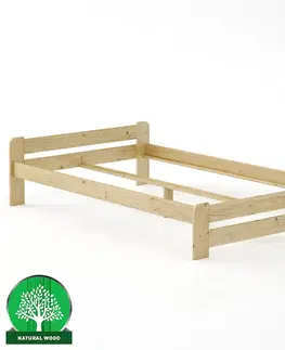 Drevené postele Posteľ borovica LK099–120x200 surová