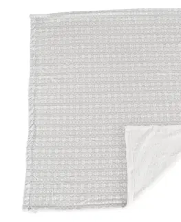 Deky Obojstranná baránková deka, sivá/biela/vzor, 150x200, MARITA