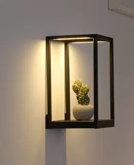 Nástenné svietidlá Paul Neuhaus Paul Neuhaus Contura nástenné LED svetlo v čiernej