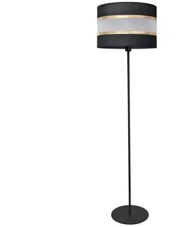 Lampy  Stojacia lampa HELEN 1xE27/60W/230V čierna/zlatá 