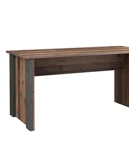 Moderné kancelárske stoly Písací stôl Symmach 153 Old-Wood Vinteage/Beton