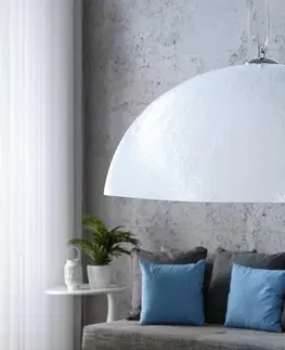 Svietidlá LuxD 16712 Lampa Glimer 70cm bielo-strieborná závesné svietidlo